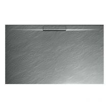 Incanthoo - Piatto Doccia 80x90 cm Cemento Effetto Pietra In Composto di Resina e Minerali h 3 cm