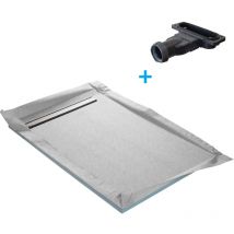 U-tile - Piatto doccia da piastrellare 185 x 100 cm a pendenza unica