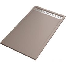 Olimpo Docce - Piatto doccia in marmoresina sabbia effetto pietra cemento relax, seleziona misura 80x190