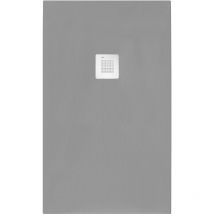 Tacoshop - Piatto doccia rettangolare 80x160 cm effetto pietra marmoresina stone grigio cemento francia