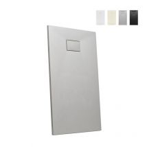 Piatto doccia filo pavimento in resina rettangolare 110x70 bagno moderno Stone Colore: Grigio