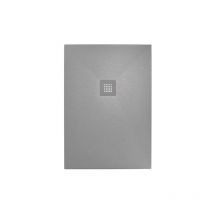 Tacoshop - Piatto doccia in marmoresina rettangolare 70x110 cm cemento finitura pietra estasi londra