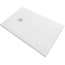 Solidstone - Piatto Doccia In Pietra Alto 2,8cm - Bianco 80x120