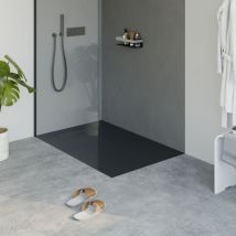 Piatto doccia lavoa Mineralguss - effetto pietra antracite opaco - dimensioni selezionabili 80x120cm