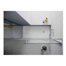 Arbi - Piatto Doccia linear 100x140xh2,5 cm in Marmo Resina - bianco