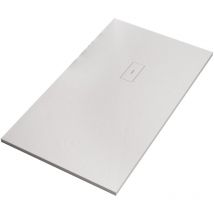 Olimpo Docce - Piatto doccia in marmoresina bianco effetto pietra cemento maka, seleziona misura 80x120