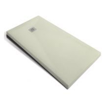 Ogomondo - Piatto doccia avorio mineral marmo resina antiscivolo h 3,5 cm misure l120 x p90 x h3,5 cm - confezione 1