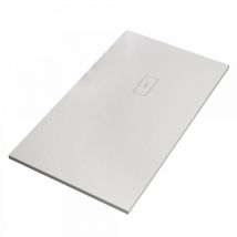 Luminosa Arredobagno - Piatto doccia mineralmarmo effetto pietra bianco dubai, dimensioni 100x140