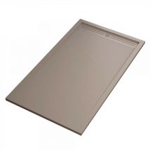 Essence Arredo Bagno - Piatto doccia mineralmarmo griglia laterale sabbia sun, dimensioni 80x160
