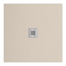 Linph - Piatto doccia in marmoresina quadrato 80x80 cm sabbia finitura pietra estasi londra