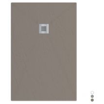 Linph - Piatto doccia in marmoresina rettangolare 80x150 cm sabbia finitura pietra estasi londra