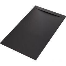 Olimpo Docce - Piatto doccia in marmoresina nero effetto pietra cemento vincent, seleziona misura 80x130
