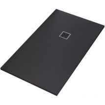 Olimpo Docce - Piatto doccia in marmoresina nero effetto pietra cemento passion, seleziona misura 80x160