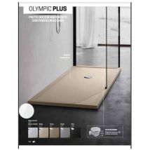 Novellini - Olympic plus piatto doccia acrilico 170x80 h4,5 piletta ø 90 bianco codice prod: OL170804-30