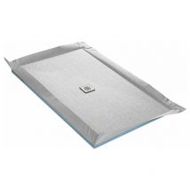 U-tile - Piatto doccia da piastrellare flatbord 4 pendenze con membrana impermeabile e scarico ultrapiatto 90 x 185 cm