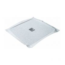 U-tile - Piatto doccia da piastrellare flatbord 4 pendenze con membrana impermeabile e scarico ultrapiatto 120 x 120 cm