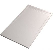 Olimpo Docce - Piatto doccia in marmo resina bianco pietra cemento grid, seleziona misura 90x110