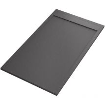 Olimpo Docce - Piatto doccia in marmo resina grigio scuro pietra cemento prestige, seleziona misura 70x120