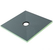 Aica Italy - Piatto Doccia Pronto da Piastrellare in Estruso Rigida Polistirene Tagliabile Dimensione 100x100X4 cm Sifone Piletta incluso