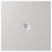 Parama - Piatto Doccia Quadrato 90x90cm in Marmoresina Grigio Effetto Pietra Altezza 2,4cm Mod. Kos