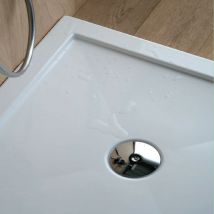 Incanthoo - Piatto Doccia 80x80xh4 cm Quadrato con Bordo in Acrilico Colore Bianco