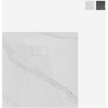 Piatto Doccia Quadrato Filopavimento Effetto Marmo 90x90cm Stone Mm - Bianco