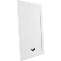 Piatto Doccia Rettangolare 70x120cm in Acrilico Bianco Lucido Design Antiscivolo Altezza 4cm Mod. Tikos