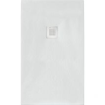 Dianhydro - Piatto doccia rettangolare 80x70 cm effetto pietra marmoresina stone bianco francia