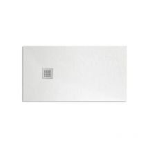 Piatto doccia rettangolare in marmoresina bianco modello stone free h2,8 cm 80x120 BARBOTTINA