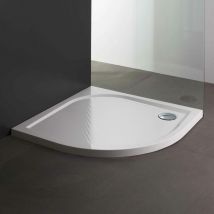 Kiamami Valentina - Piatto Doccia Semicircolare 80 Cm In Resina Sottile Klio