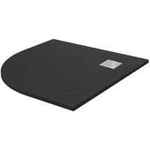Fosterberg - Piatto Doccia Semicircolare 90x90 Cm In Acrilico Azalea 4 Antracite