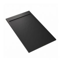 Totama - Piatto doccia Grafite solidstone alto 2,8 cm,bordo e scarico largo 70x90