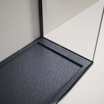 Mirlo - Piatto doccia ultrasottile 70x170cm lux in resina finitura ardesia antracite