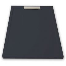 Mirlo - Piatto doccia ultrasottile 70x150cm lux in resina finitura ardesia antracite