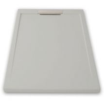 Mirlo - Piatto doccia ultrasottile 80x130cm lux in resina finitura ardesia grigio