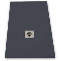 Mirlo - Piatto doccia ultrasottile 90 x 170 cm pure in resina finitura ardesia antracite