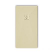 Mirlo - Piatto doccia ultrasottile 100 x 180 cm pure in resina finitura ardesia beige