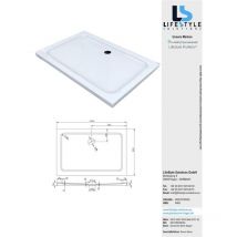 Glaszentrum Hagen - Piatto doccia, vasca da bagno in acrilico per il bagno, 5cm super-piatte 100x80x5cm without siphon