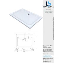 Glaszentrum Hagen - Piatto doccia, vasca da bagno in acrilico per il bagno, 5cm super-piatte 120x90x5cm incluse Siphon