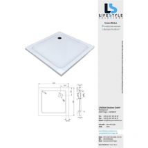 Glaszentrum Hagen - Piatto doccia, vasca da bagno in acrilico per il bagno, 5cm super-piatte 80x80x5cm incluse Siphon