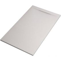 Olimpo Docce - Piatto doccia in marmoresina bianco effetto pietra cemento vincent, seleziona misura 70x110