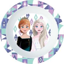 Piatto Fondo Originale Disney Frozen In Plastica Rigida Per Bambini, Adatto Al Microonde E Senza Bpa
