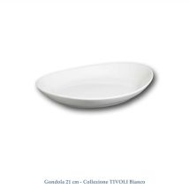 Piatto Gondola Piccola 21cm Tivoli Porcellana Bianco Saturnia