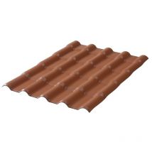 Piatto moderno in pvc imitazione piastrella in pvc 222 x 75 cm Terracotta, l: 75 cm, l: 222 cm