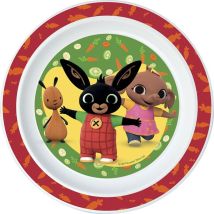 Tataway - Piatto Piano Originale Bing Comodo E Pratico Per Bambini In Plastica Riutilizzabile E Adatto Al Microonde.