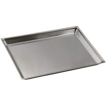 Piatto Espositore per Pasticceria e Gastronomia - in Acciaio Inox - 29 x 21 cm - Piazza