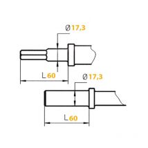 Mac3 - pic 17,3X60/SK6-B3DA lg 270MM - sullair - 27432