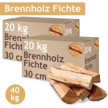 Flameup - picéa Bois de chauffage 40 kg Bois 30 cm Pour poêles cheminées Brasero Grill Bois de chauffage Bûches Bois Séché en chambre