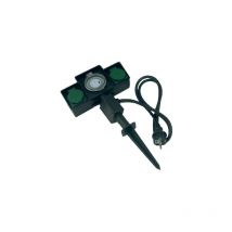 Eurobric - Pica de jardin con dos Tomas IP44 + programador cable 1,5m H07RN-F