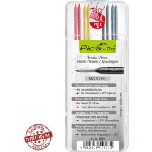 Pica - dry Pencil 3030 Refill Leads Red Yellow Graphite Dark Glossy Surfaces 4020